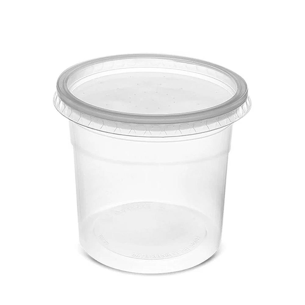 Kit Pote Pp Rioplastic 380Ml C/Tampa C/25