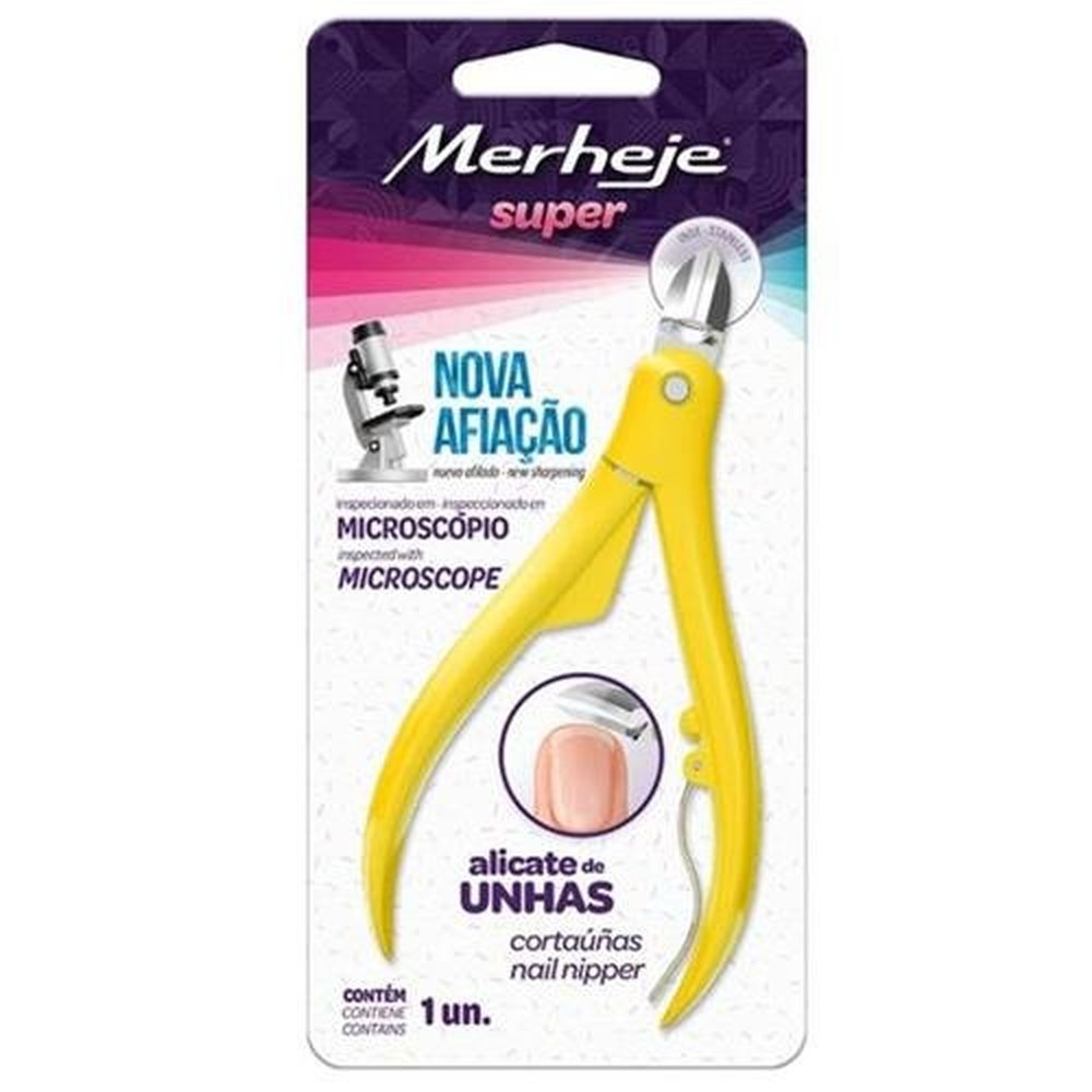 Alicate Para Unhas Merheje Super Amarelo