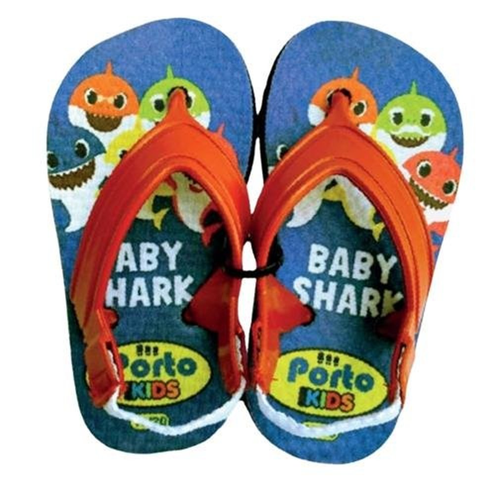 Chinelo Porto Kids Baby Shark Azul Masculino 19/20