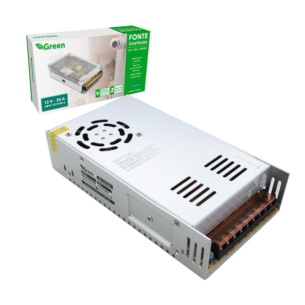 Fonte Chaveada Metal 12V 30A 360W Bivolt