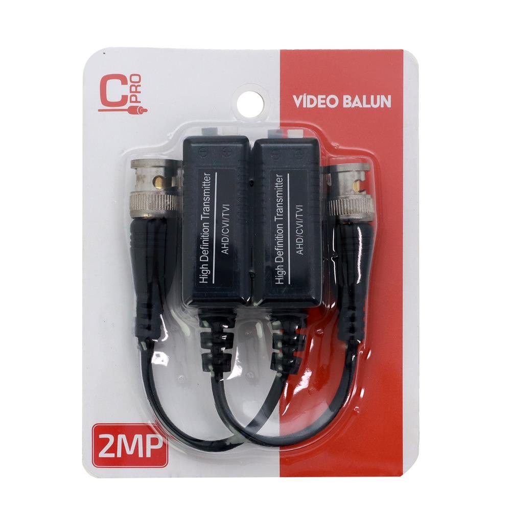 Video Balun Transmissor Canal Passivo 2 Megas - ( Kit Com 2 Peças )