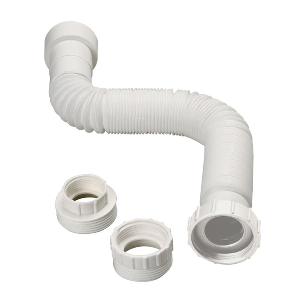 Sifão Sanfonado Universal Branco 38/50Mm C/Anel Plastico