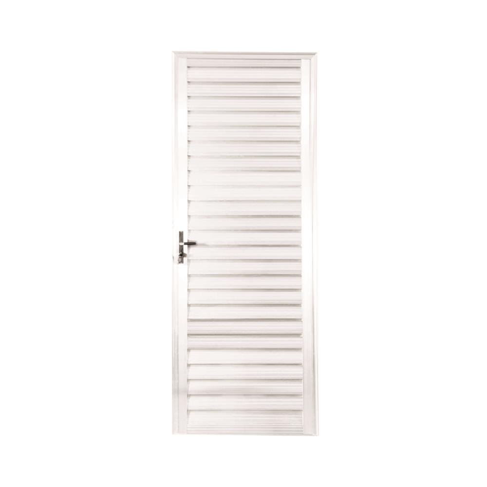 Porta Aluminio Lado Direito Veneziana 80X210 Metaflex