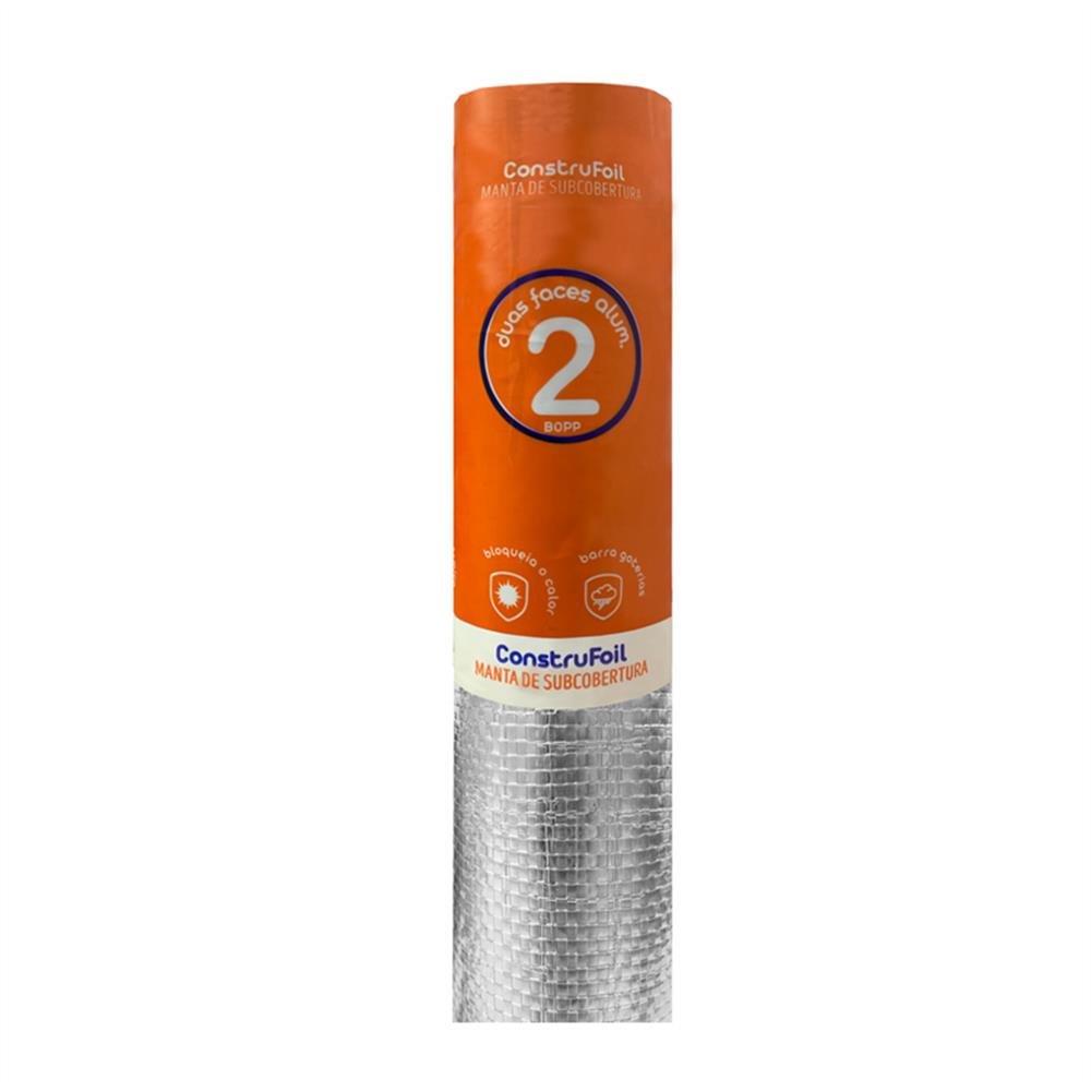 Manta Termica Aluminio 2 Folhas 120X41,67M Construfoil