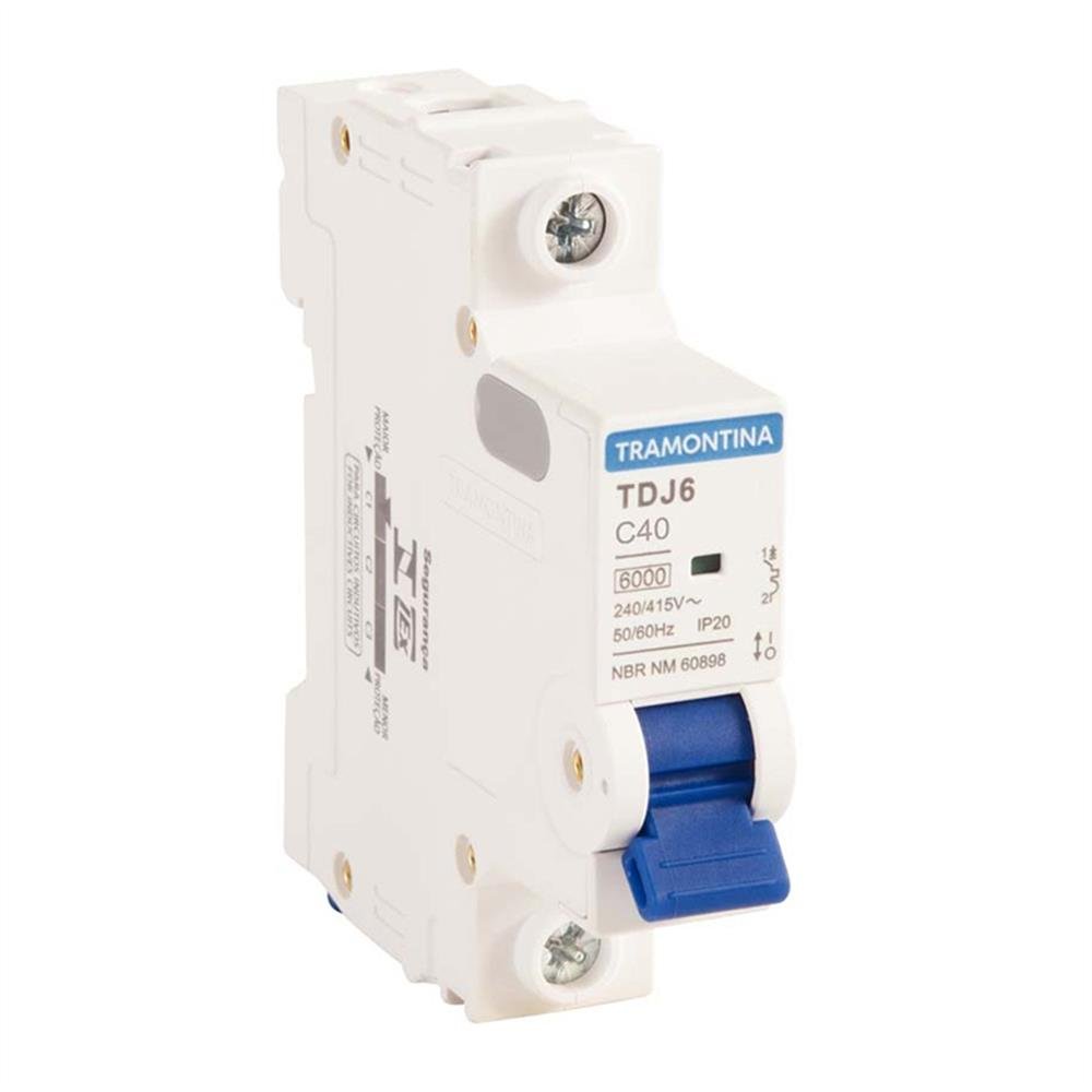 Disjuntor Unipolar 40A Branco Din 6Ka Tramontina