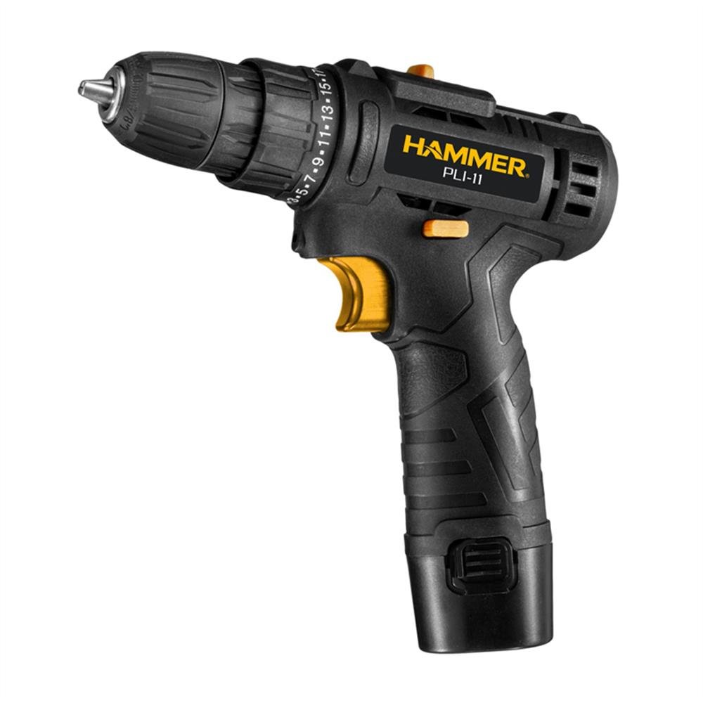 Parafusadeira/Furadeira 12V S/Fio Hammer Bateria Litio Bivolt