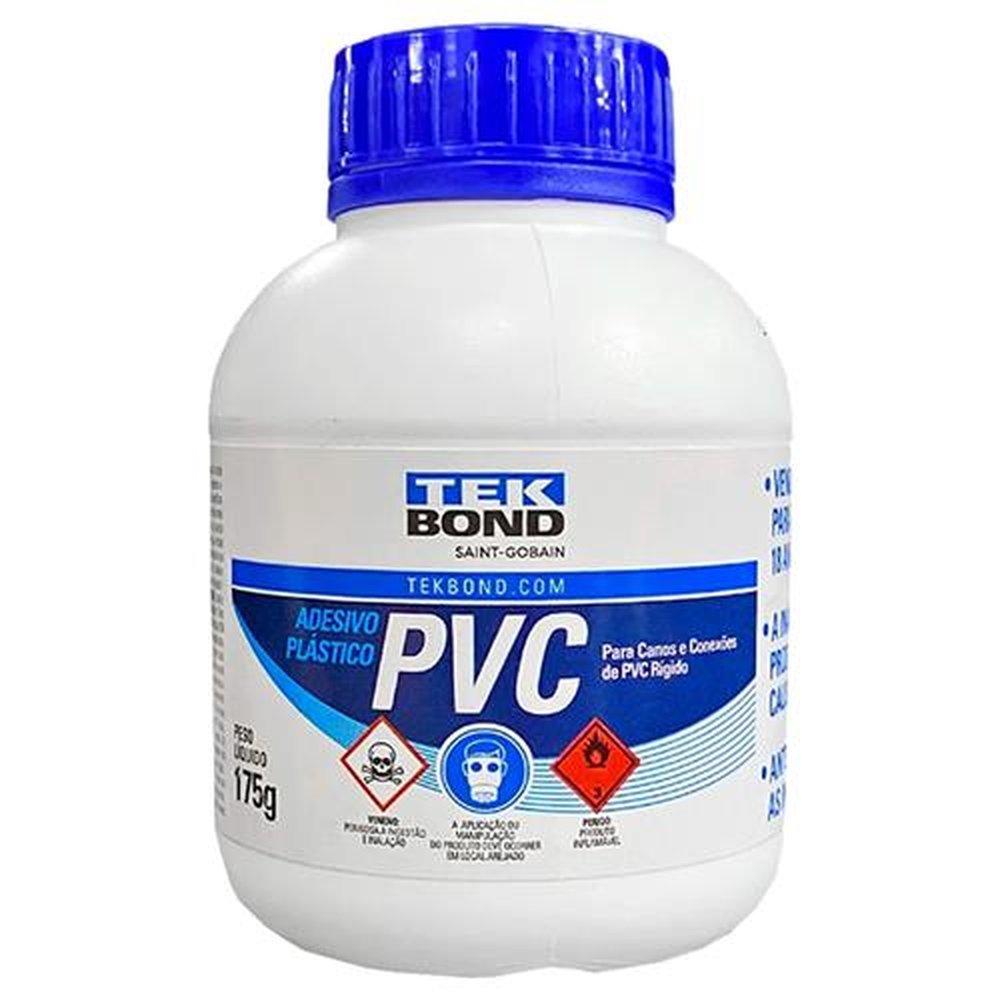 Adesivo Cola PVC Tekbond com Pincel Aplicador 175g