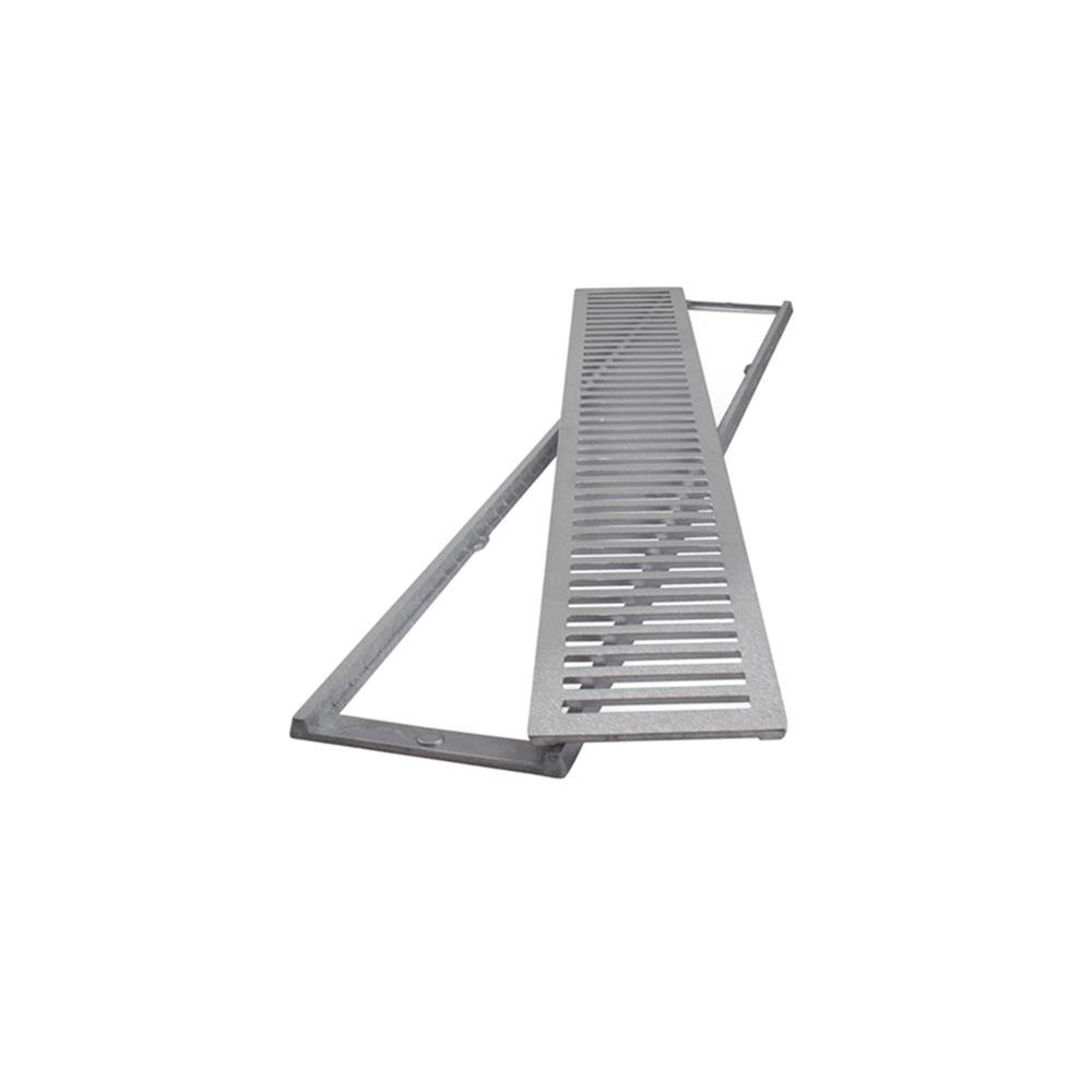 Grelha Aluminio Escovado 20X100 C/Suporte