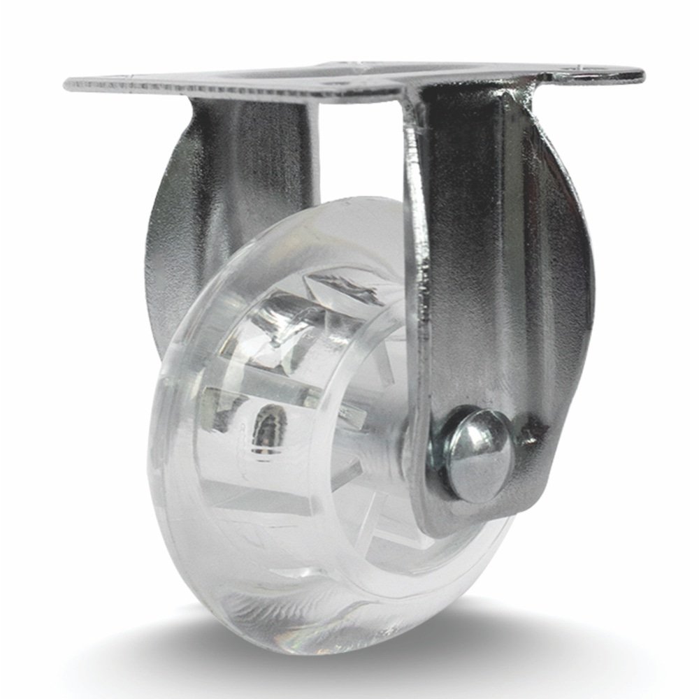 Rodízio Cromado Colson Base Fixo 50mm Roda Gel Capacidade 40kg