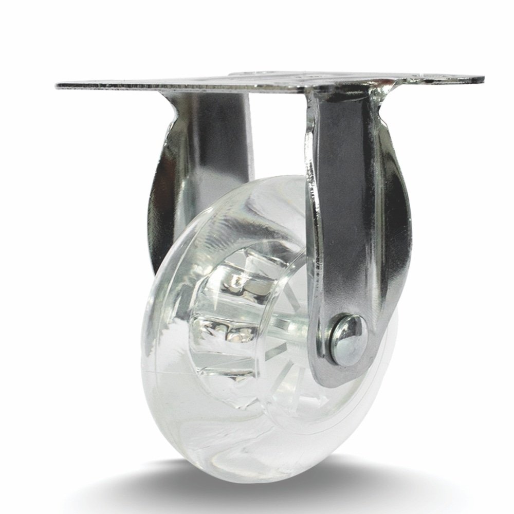 Rodízio Cromado Colson Base Fixo 75mm Roda Gel Capacidade 50kg