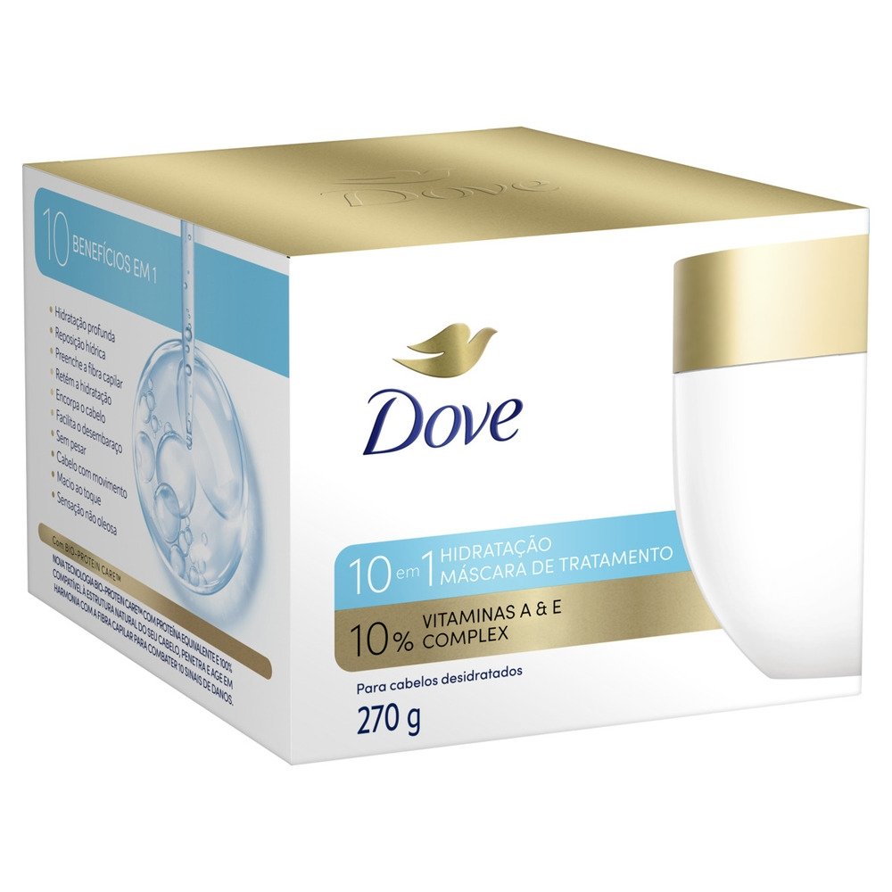 MASCARA DE TRATAMENTO DOVE 10 EM 1 HIDRATACAO 270G