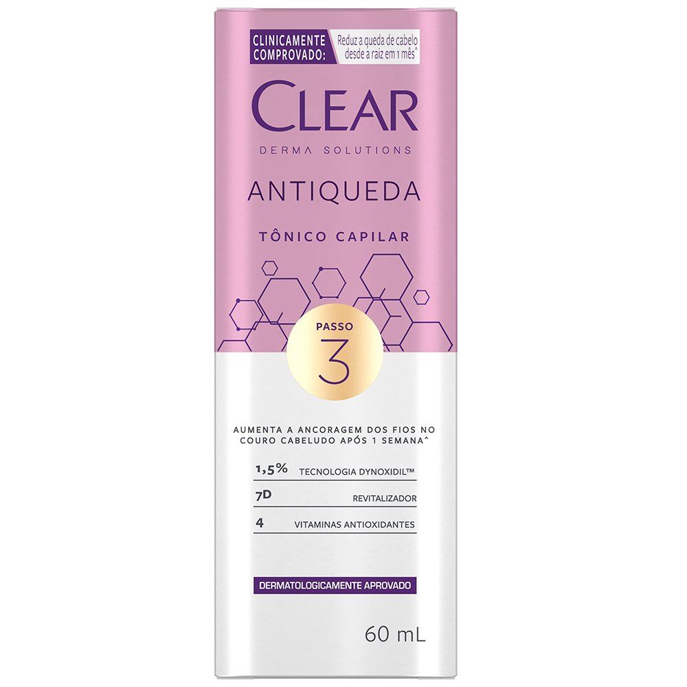 Tonico Capilar Clear Feminino Antiqueda 60ml