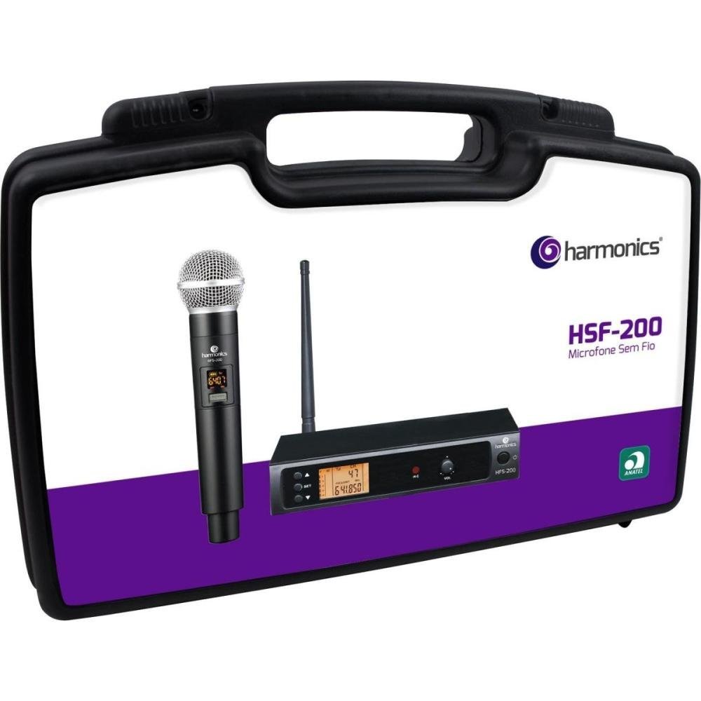 Microfone Sem Fio Harmonics HSF-200 Simples Un.Venda: PC/1