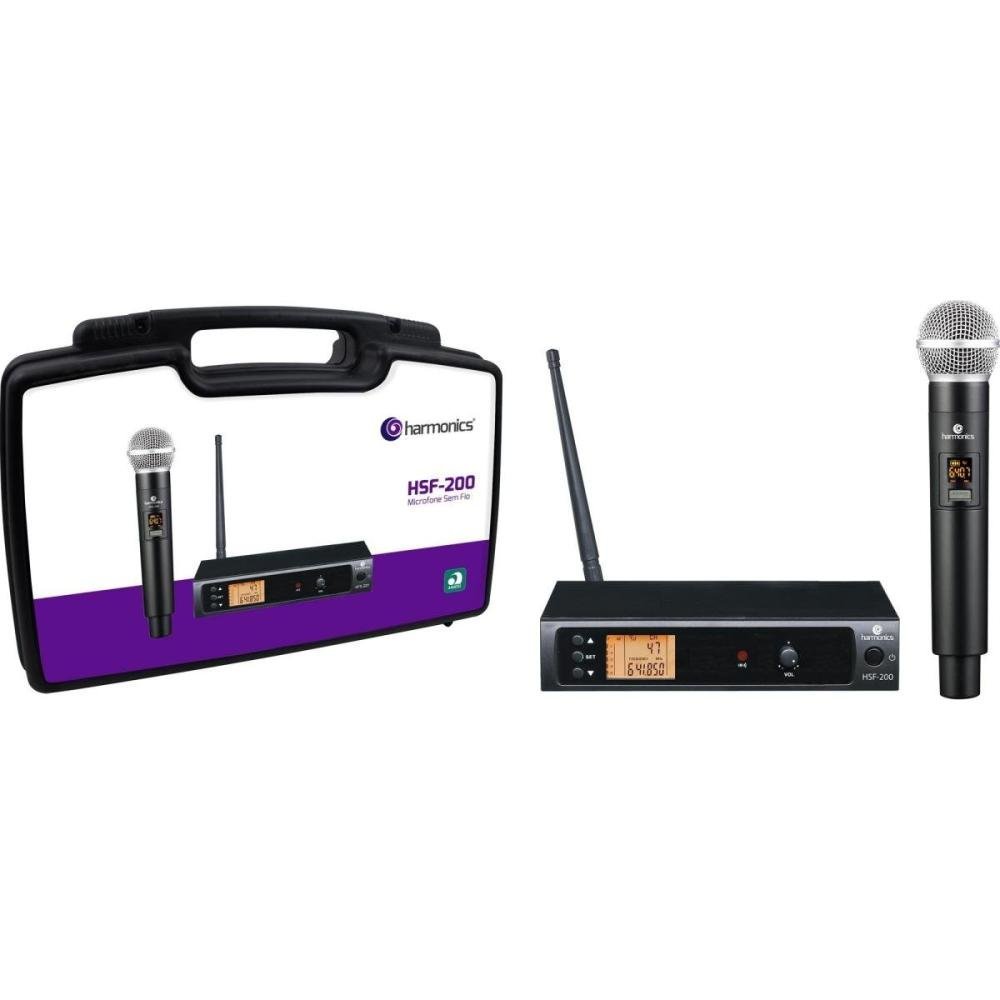 Microfone Sem Fio Harmonics HSF-200 Simples Un.Venda: PC/1