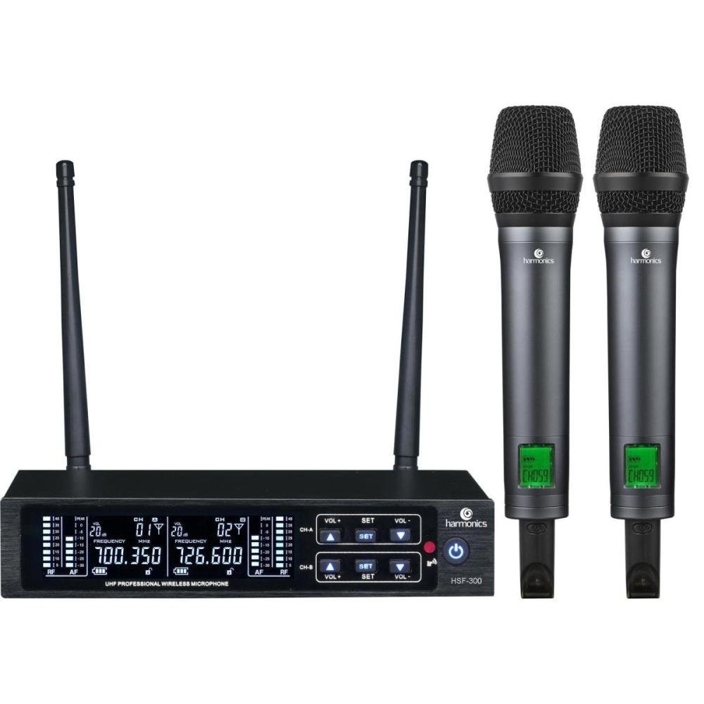 Microfone Sem Fio Harmonics HSF-300 Duplo Un.Venda: PC/1