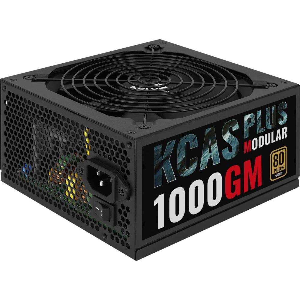 Fonte Gamer ATX Aerocool KCAS 80 Plus Gold 1000GM Sem Cabo