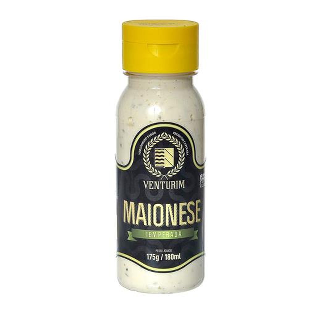 Maionese Temperada Venturim 175G - Caixa com 24 Unidades