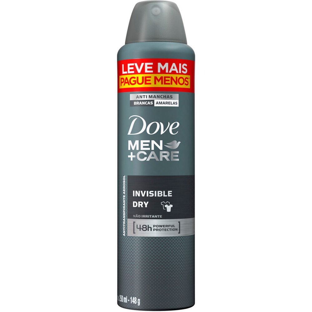 DESODORANTE DOVE AEROSOL MEN INVISIBLE DRY 250ML