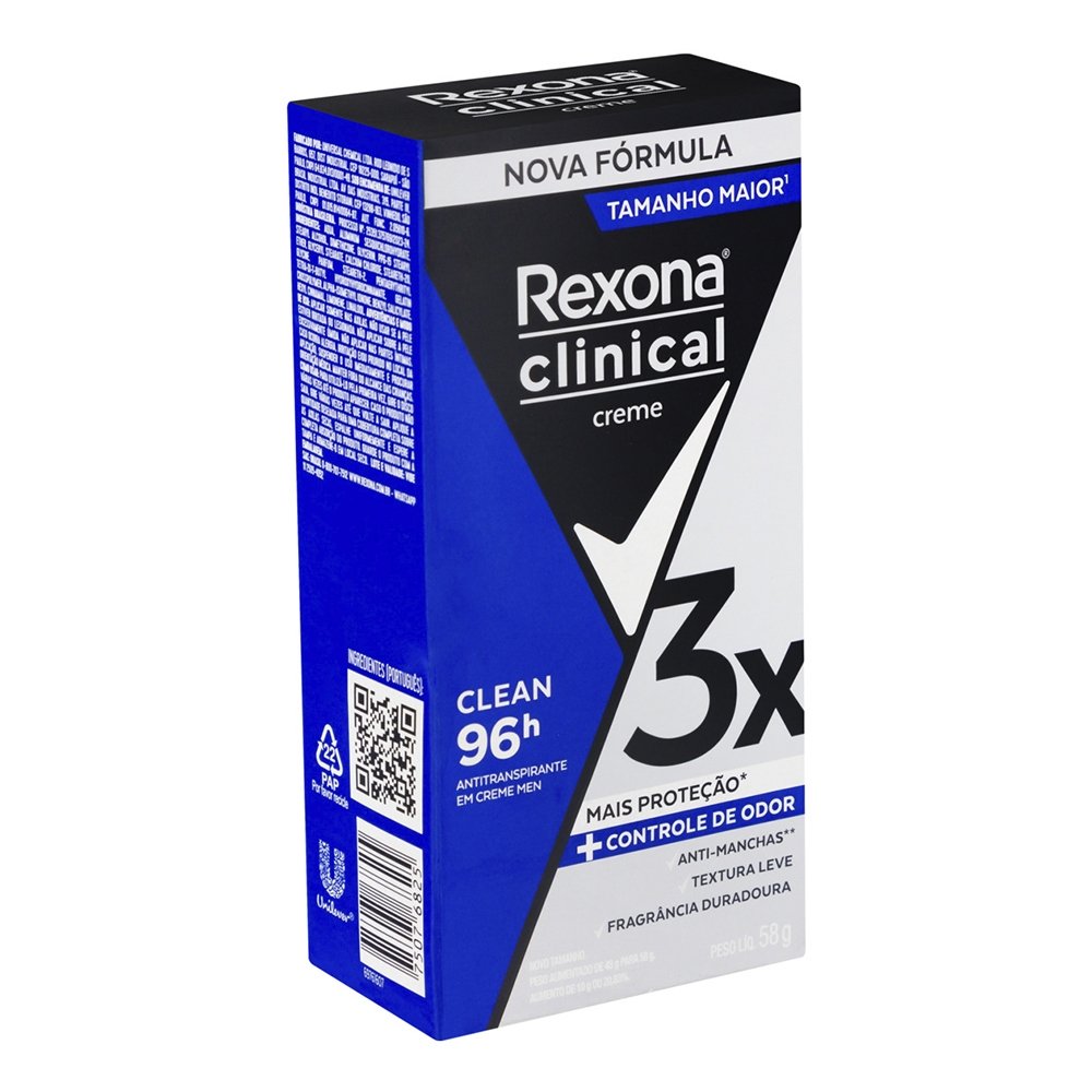 Desodorante Rexona Creme Men Clinical Clean 58g