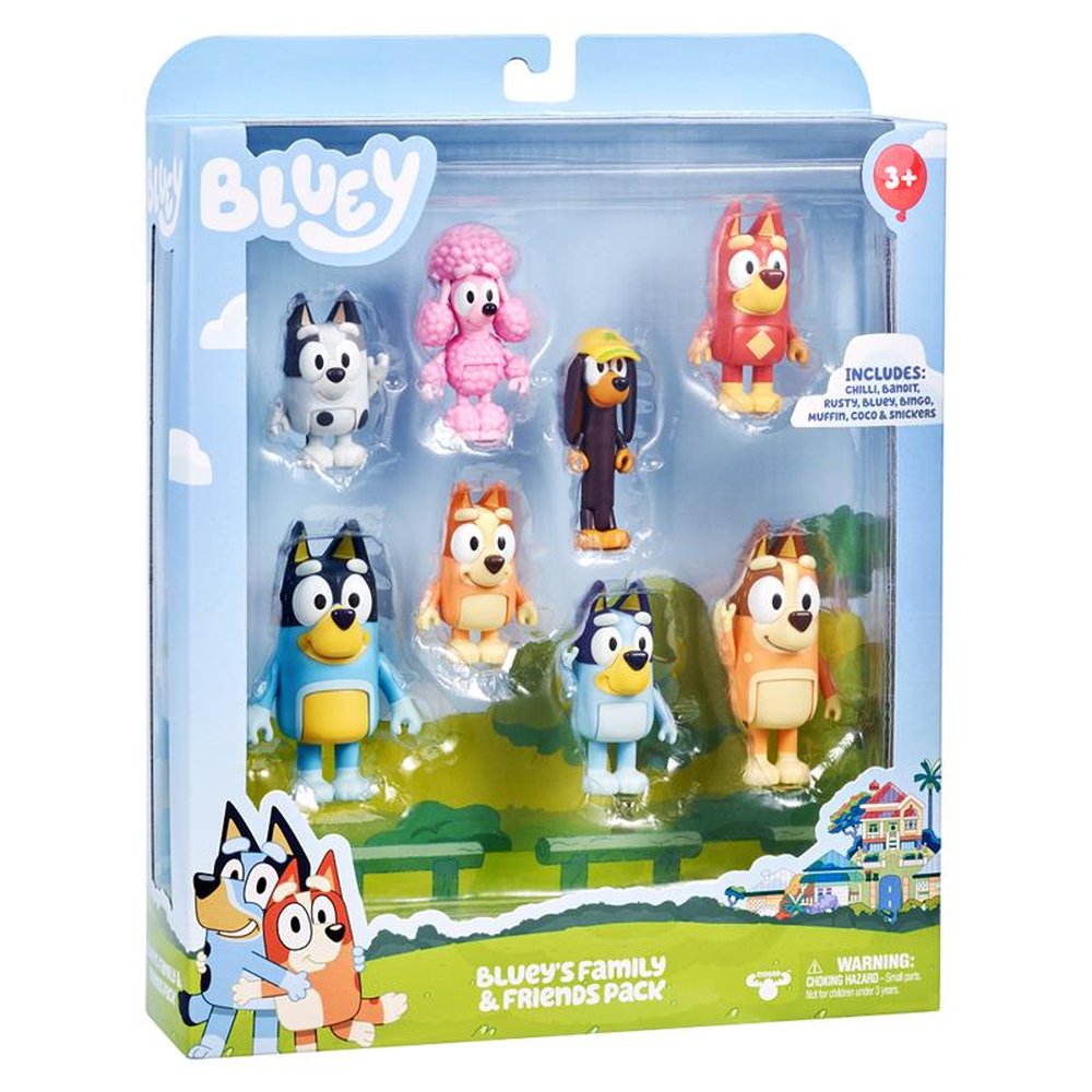 Bluey Kit com 8 personagens colecionáveis 6cm