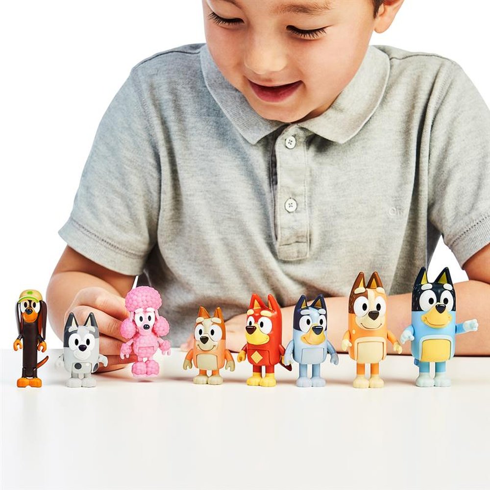 Bluey Kit com 8 personagens colecionáveis 6cm