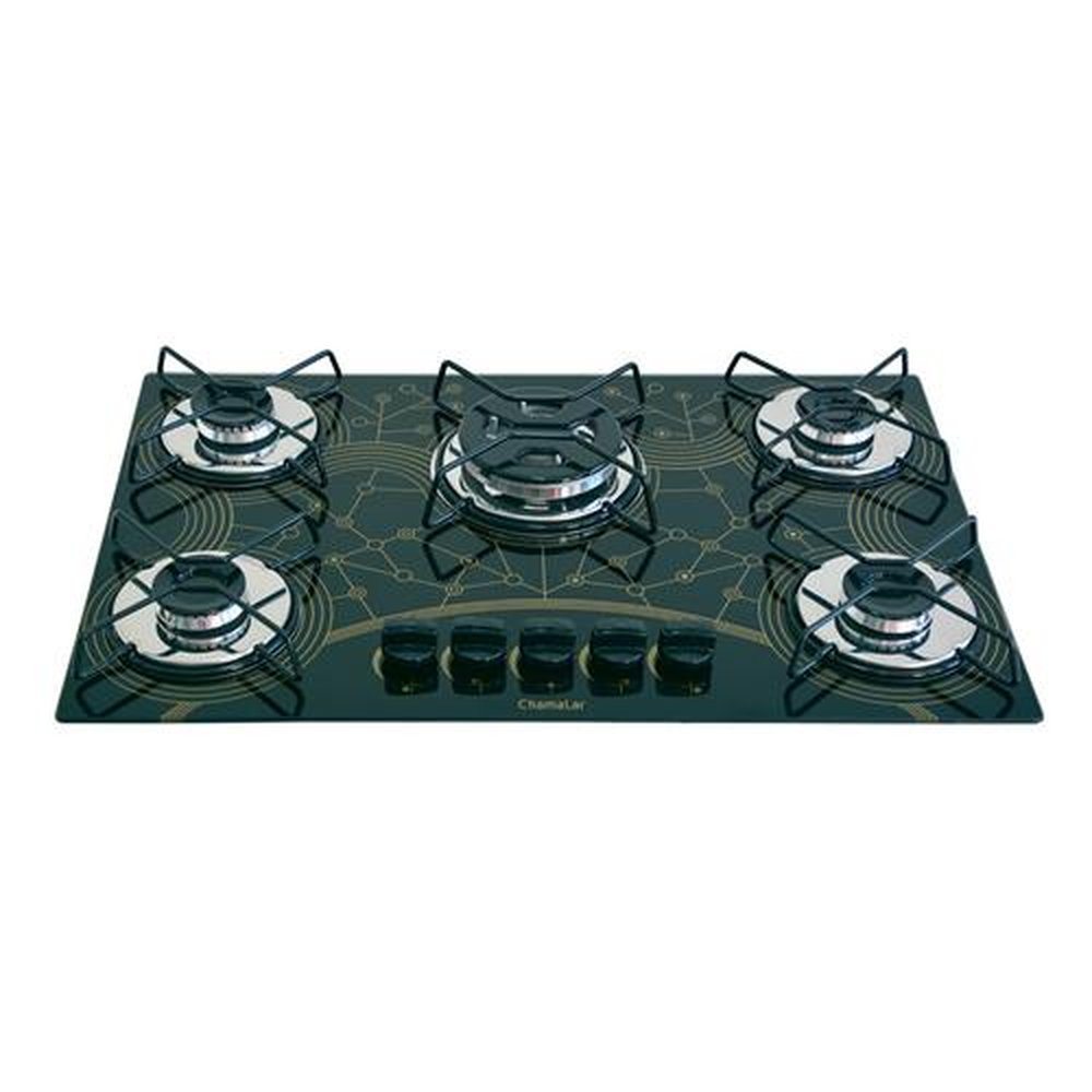 Fogao Cooktop Classic Gas Chamalar 5 Bocas Tripla Chama 127v/220v Mesclado