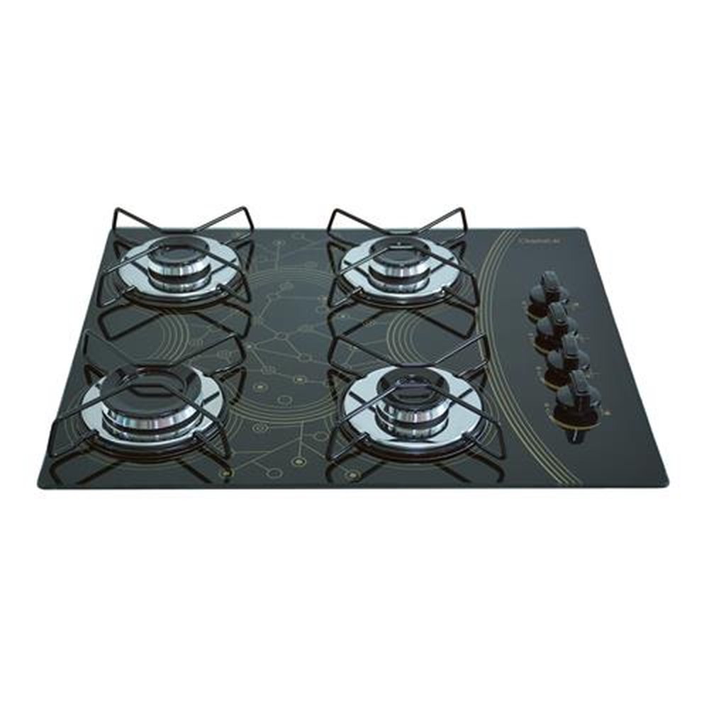 Fogao Cooktop Classic Gas Chamalar 4 Bocas Ultra Chama 127v/220v Mesclado