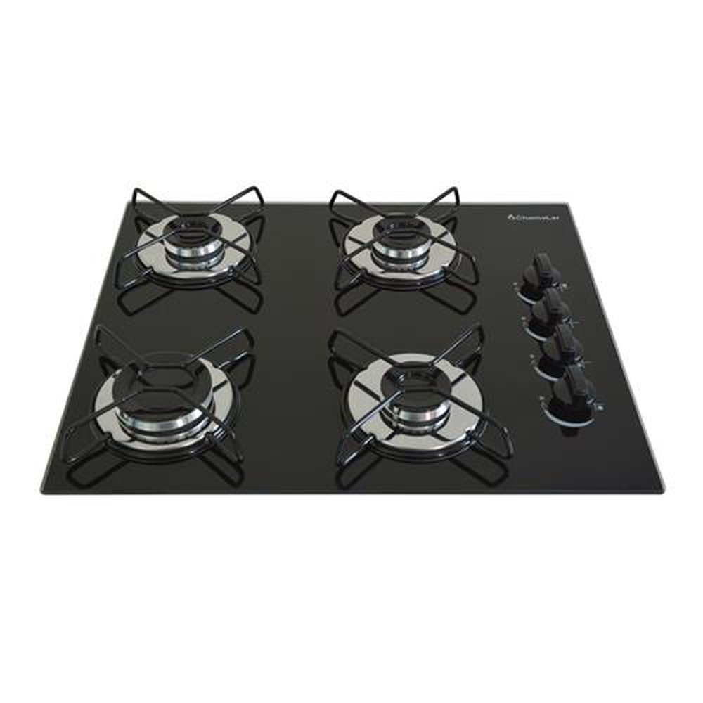 Fogao Cooktop Classic Gas Chamalar 4 Bocas Ultra Chama 127v/220v Preto
