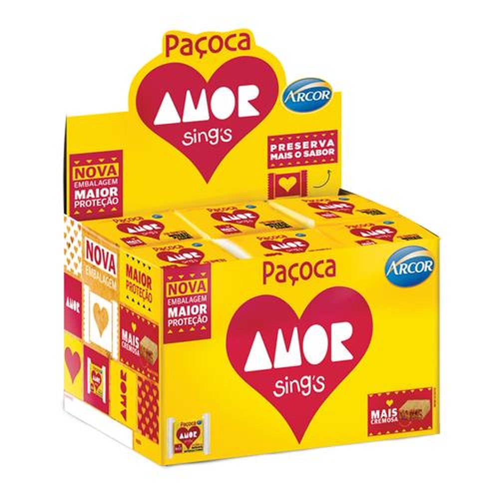 Paçoca Amor Display Com 30 Unidades De 18g Arcor
