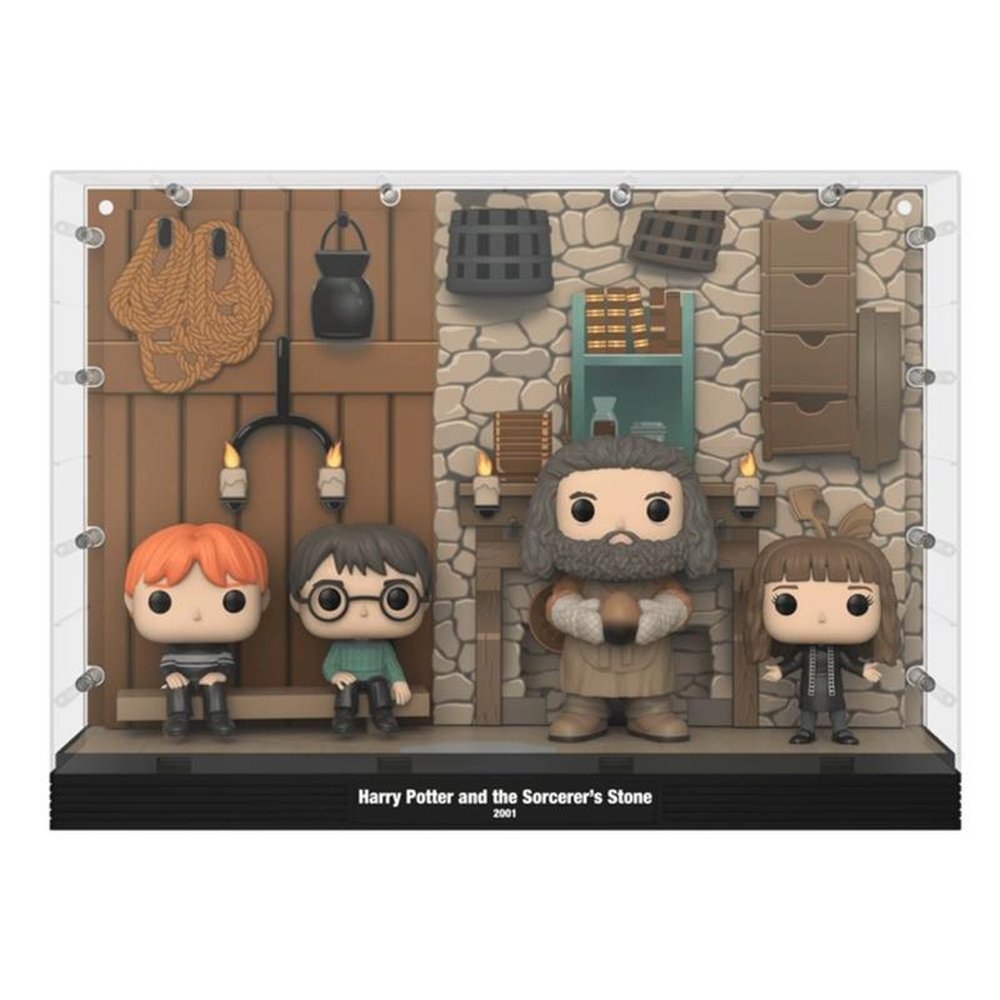 Boneco Funko Heroes Harry Potter e a Pedra Filosofal com ambiente e 4 Personagens