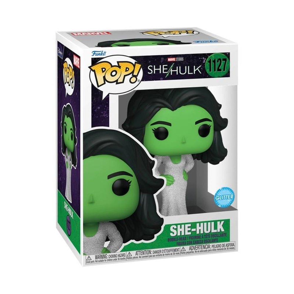 Boneco Funko Heroes She Hulk com vestido de baile