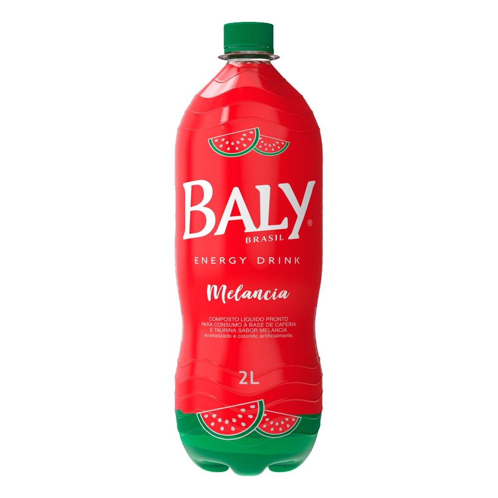 Energético Baly Melancia 2 Litros - Embalagem com 6 Unidades