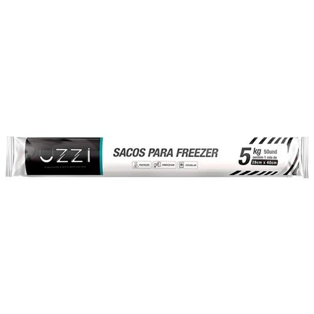 Saco para Freezer Uzzi 28x40cm, 5kg - Embalagem com 50 Unidades