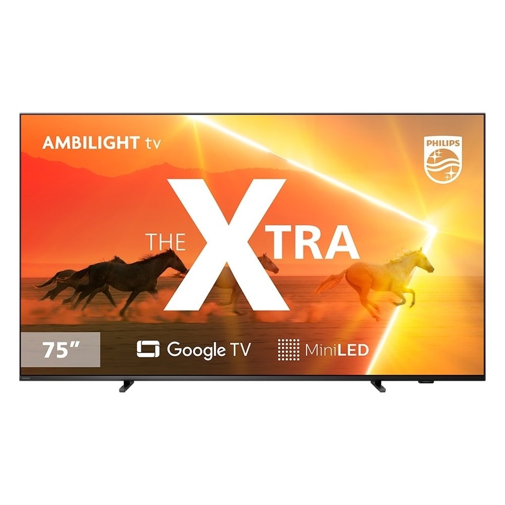 Smart TV DLED 75" Philips - The Xtra TV 4K Ambilight 75PML9118/78 - 4K UHD com Wi-Fi, com 2 USB, 4 HDMI, 120Hz