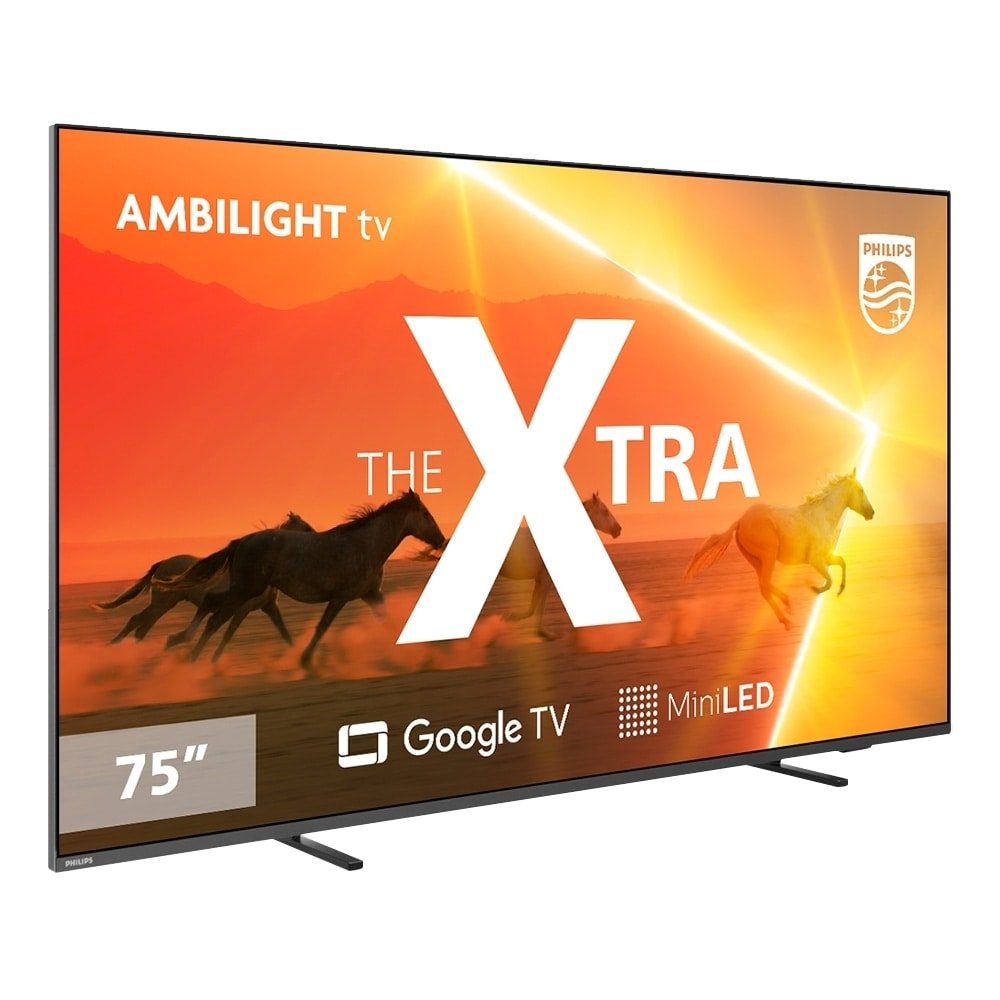 Smart TV DLED 75" Philips - The Xtra TV 4K Ambilight 75PML9118/78 - 4K UHD com Wi-Fi, com 2 USB, 4 HDMI, 120Hz