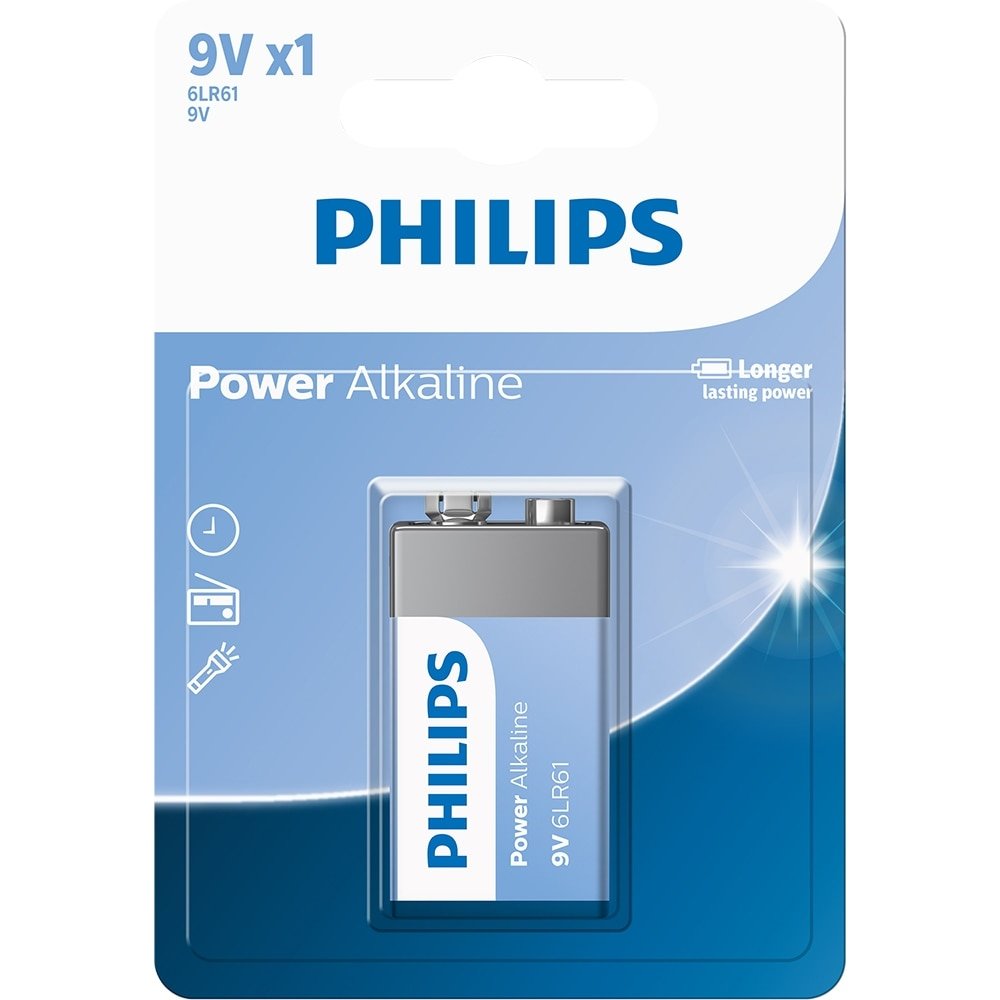 Bateria Philips Alcalina 6LR61P1B/59 9V