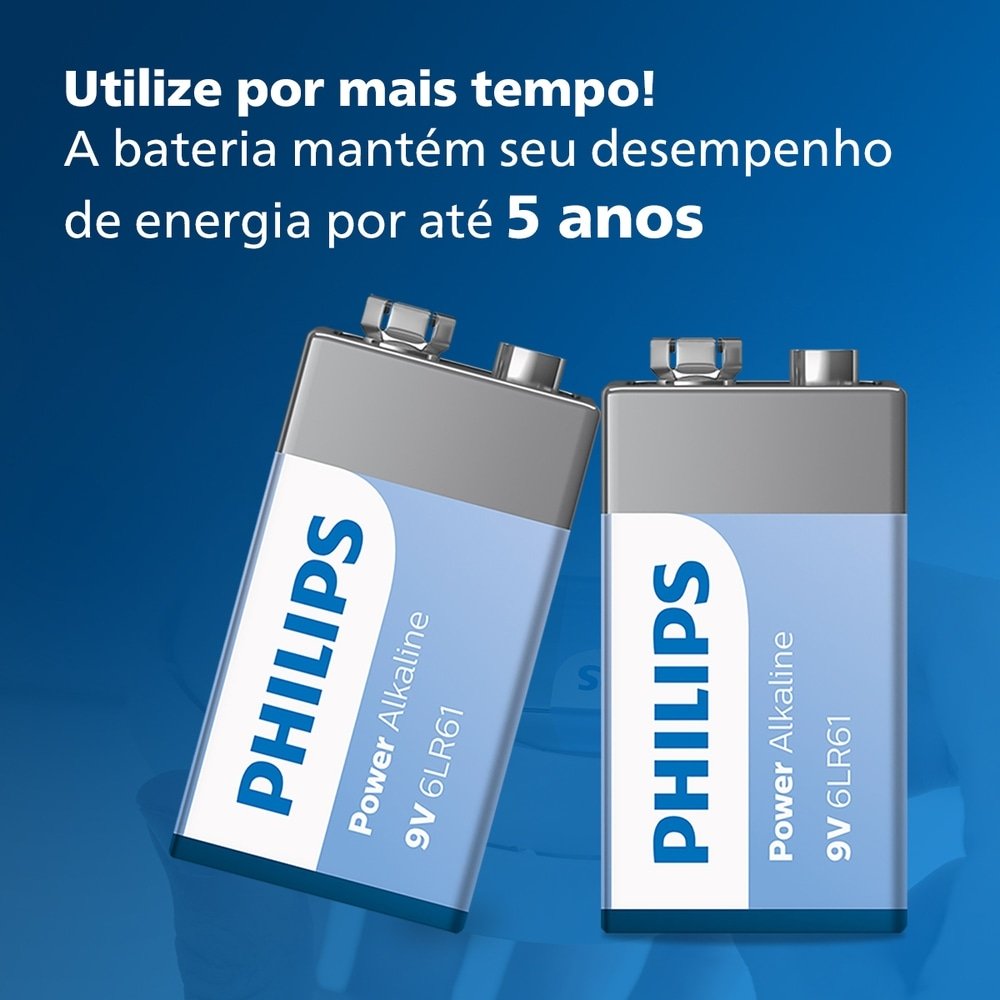 Bateria Philips Alcalina 6LR61P1B/59 9V