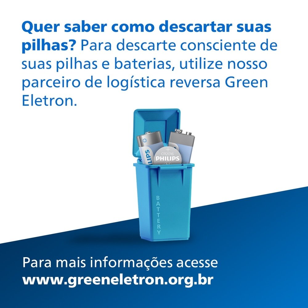 Bateria Moeda Philips Lítio CR2032P5B/59 3V - Embalagem com 5 Unidades
