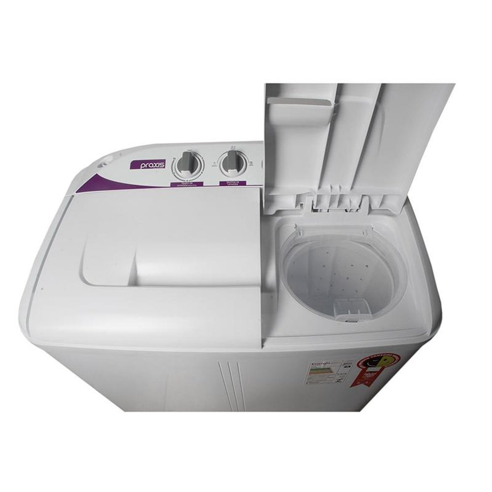 Lavadora e Centrifuga Praxis 10kg 2 em 1 Branca Twin Tub - 127 Volts