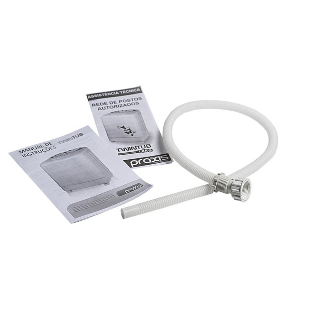 Lavadora e Centrifuga Praxis 10kg 2 em 1 Branca Twin Tub - 127 Volts