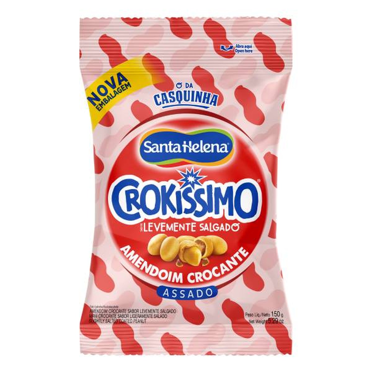 Crokíssimo Amendoim Crocante Levemente Salgado 150G Pacote