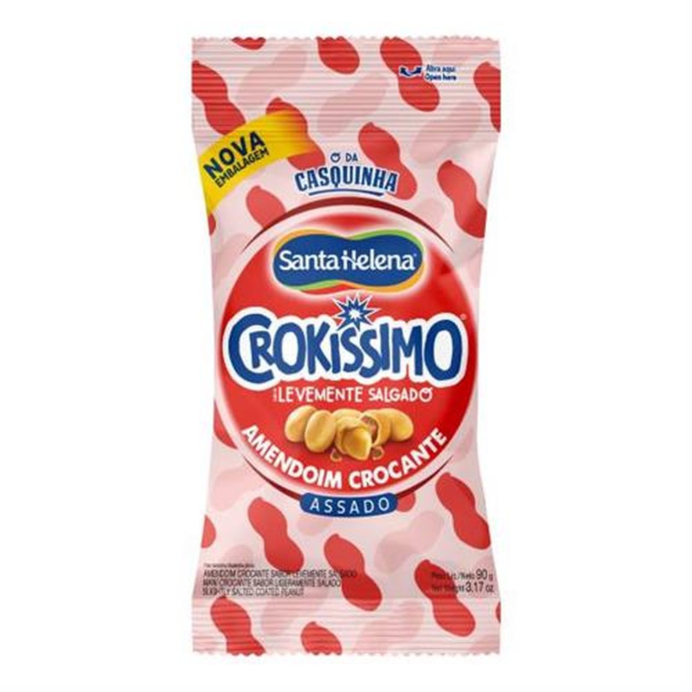 Crokíssimo Amendoim Crocante Levemente Salgado 90G Pacote