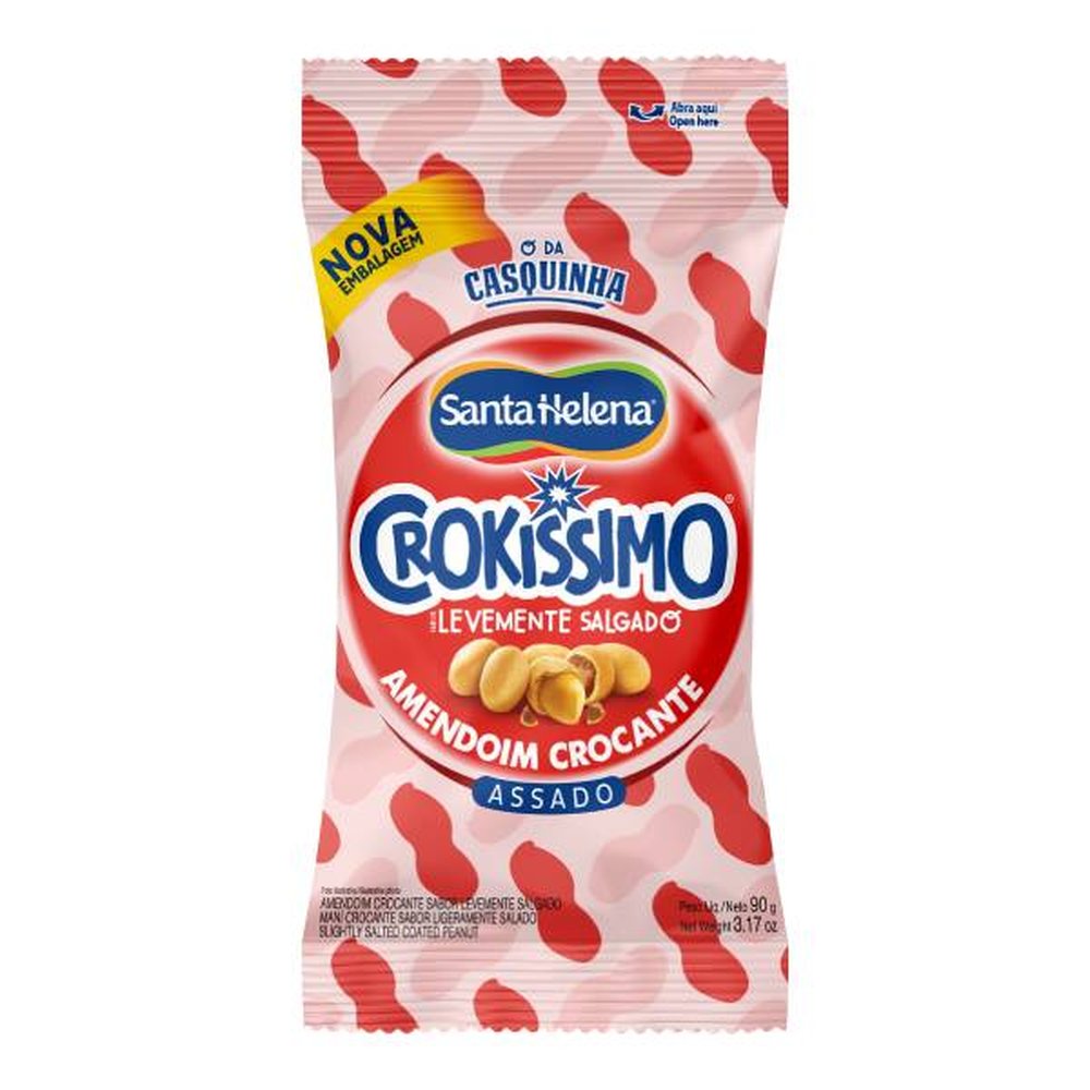 Crokíssimo Amendoim Crocante Levemente Salgado 90G Pacote