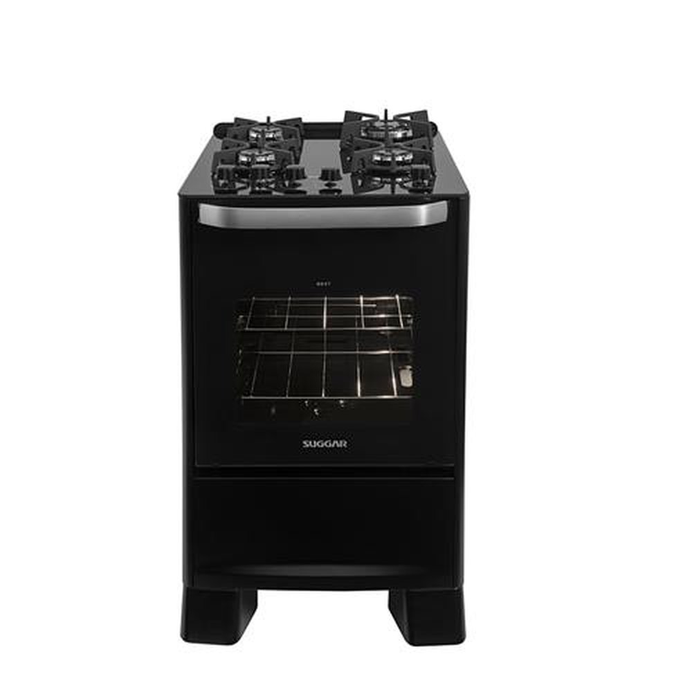 Fogão de Piso Suggar 4 Bocas Mesa de Vidro Best Grill Preto ¿ 220 Volts