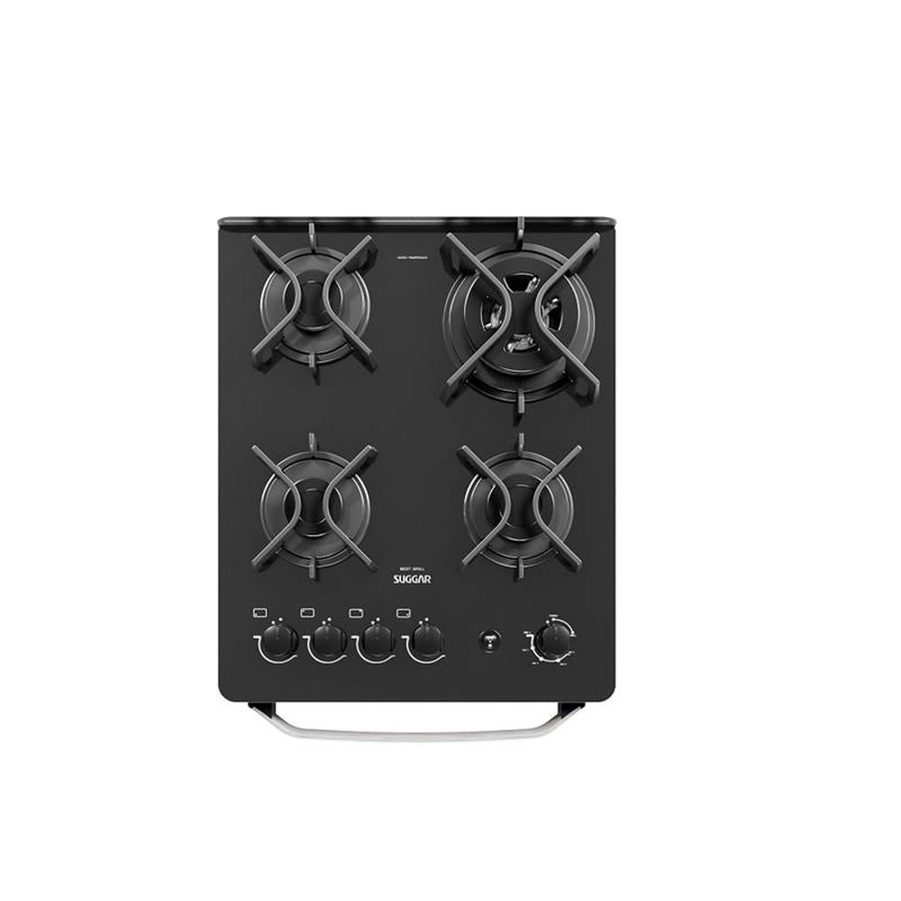 Fogão de Piso Suggar 4 Bocas Mesa de Vidro Best Grill Preto ¿ 220 Volts