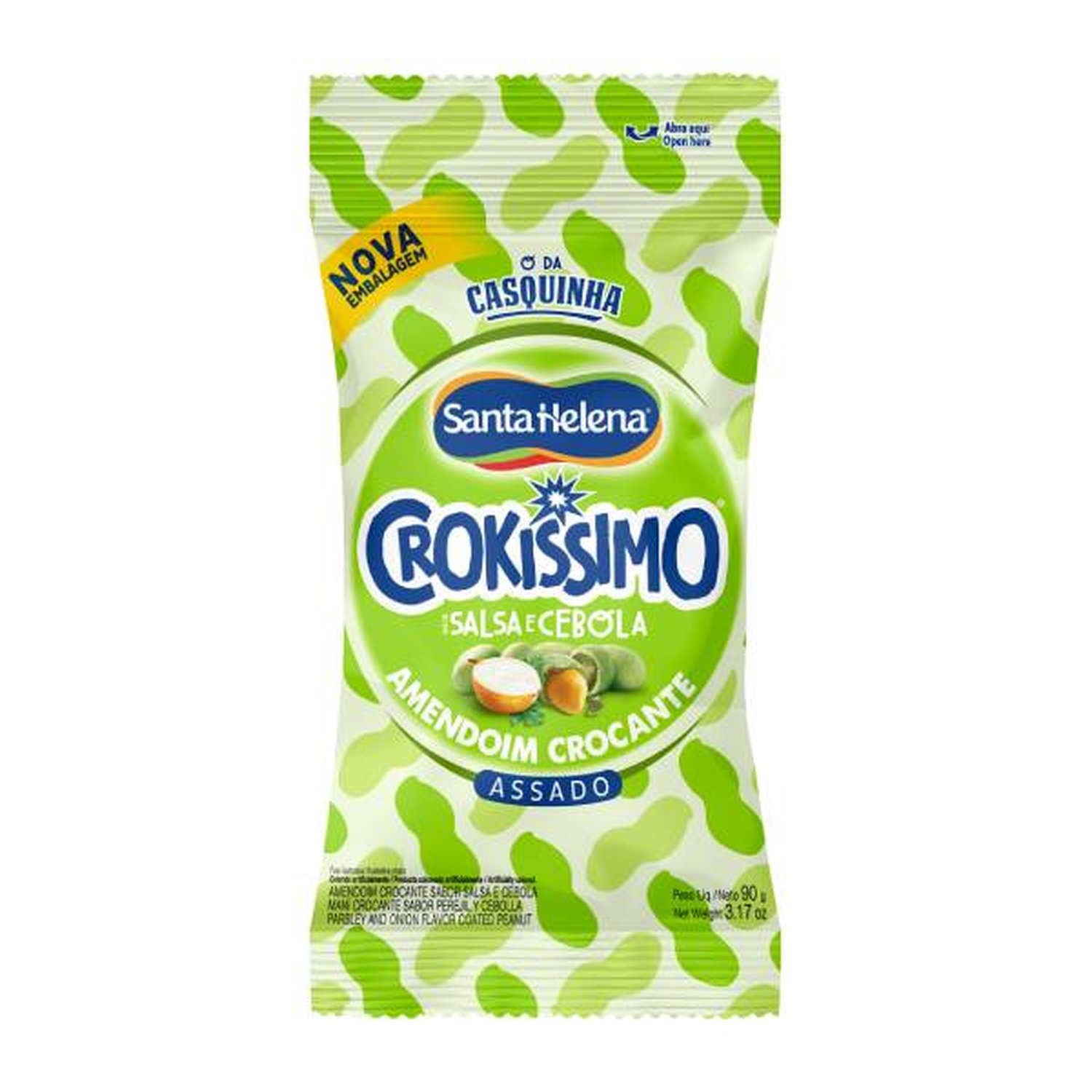 Crokíssimo Amendoim Crocante Salsa E Cebola 90G Pacote