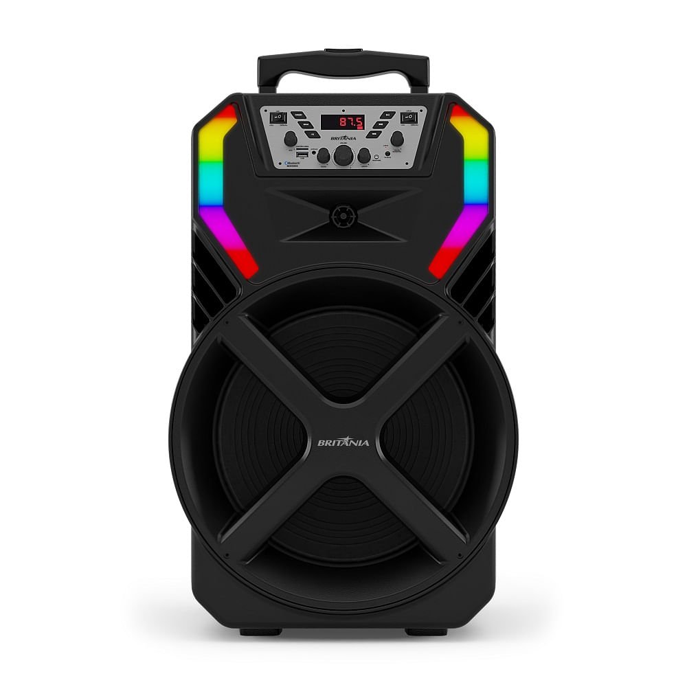 Caixa Acústica Britânia Flash Lights Woofer 15 Preta BCX12500 ¿ Bivolt