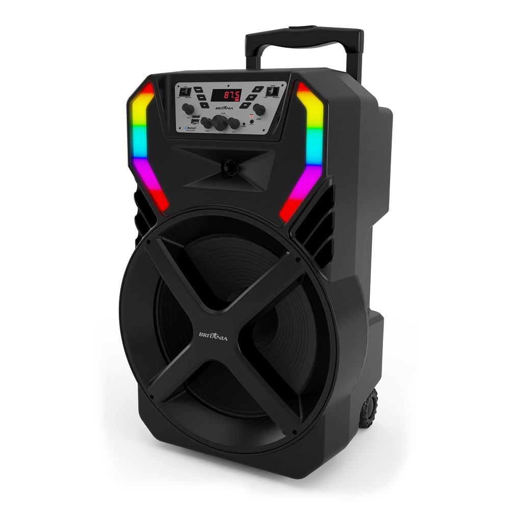 Caixa Acústica Britânia Flash Lights Woofer 15 Preta BCX12500 ¿ Bivolt