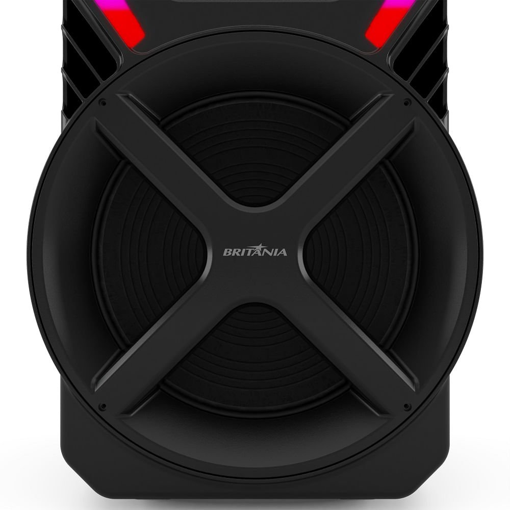 Caixa Acústica Britânia Flash Lights Woofer 15 Preta BCX12500 ¿ Bivolt
