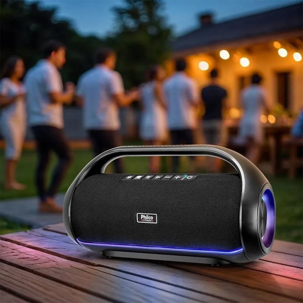 Caixa De Som Philco Speaker Extreme PBS220BT - Bluetooth, USB, Bateria, Preto, 220W